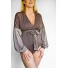 Wolfly damski strój kąpielowy z długim rękawem w stylu boho mocha mousse - 5