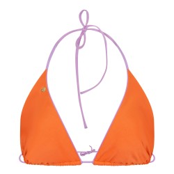 Wolfly damski strój kąpielowy góra od bikini wiązany łososiowy liliowy fiolet - 1