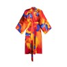 Wolfly damski szlafrok plażowy Kimono JEDWABNe pomarańczowe - 5
