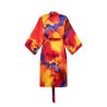 Wolfly damski szlafrok plażowy Kimono JEDWABNe pomarańczowe - 6