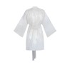 Wolfly damskie kimono lniane szlafrok z lnu białe błyszczące - 1