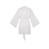 Wolfly damskie kimono lniane krótkie szlafrok z lnu białe - 2