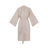 Wolfly damskie kimono długie lniane szlafrok wiązany z lnu naturalne - 1