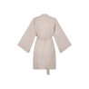 Wolfly damskie kimono lniane szlafrok z lnu wiązane naturalne - 1