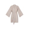 Wolfly damskie kimono lniane szlafrok z lnu wiązane naturalne - 2
