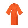 Wolfly damskie kimono lniane długie szlafrok z lnu pomarańczowe - 2