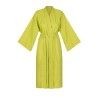 Wolfly damskie kimono długie lniane szlafrok z lnu limonka - 1