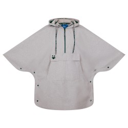 Wolfly Poncho bluza z kapturem do morsowania przeciwdeszczowa jasny szary melanż - 1
