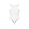 wolfly damskie gładkie body basic bokserka zapinane w kroku białe - 1