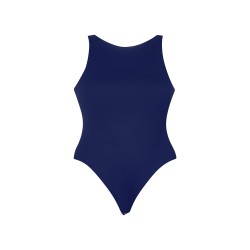 wolfly damskie eleganckie body basic bokserka zapinane w kroku Granatowy - 1