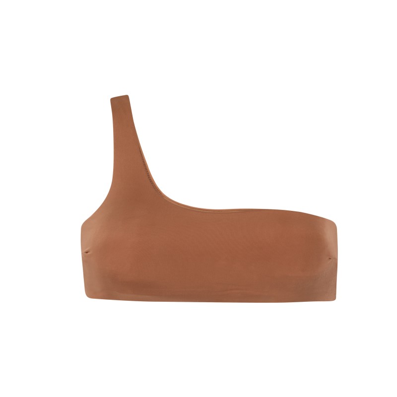 Wolfly damski strój kąpielowy top biustonosz na jedno ramię karmel - 1