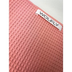 Wolfly RĘCZNIK kąpielowy plażowy mały wafel bawełniany brzoskwiniowy - 4