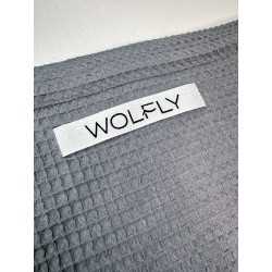 Wolfly RĘCZNIK kąpielowy plażowy DUŻY wafel bawełniany ciemny szary - 1