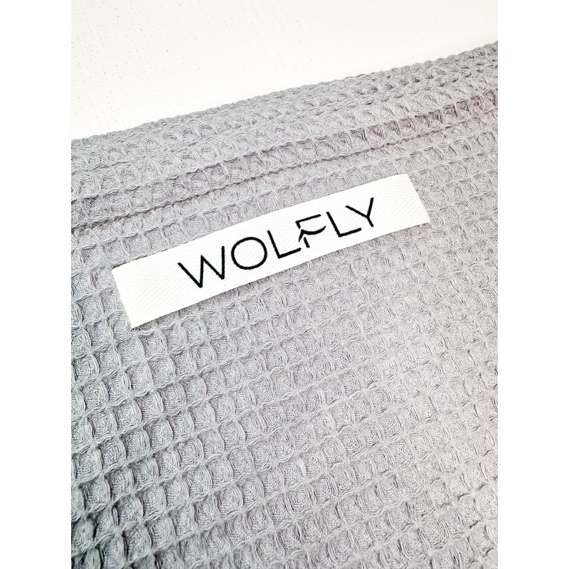 Wolfly RĘCZNIK kąpielowy plażowy DUŻY wafel bawełniany Jasny szary - 2