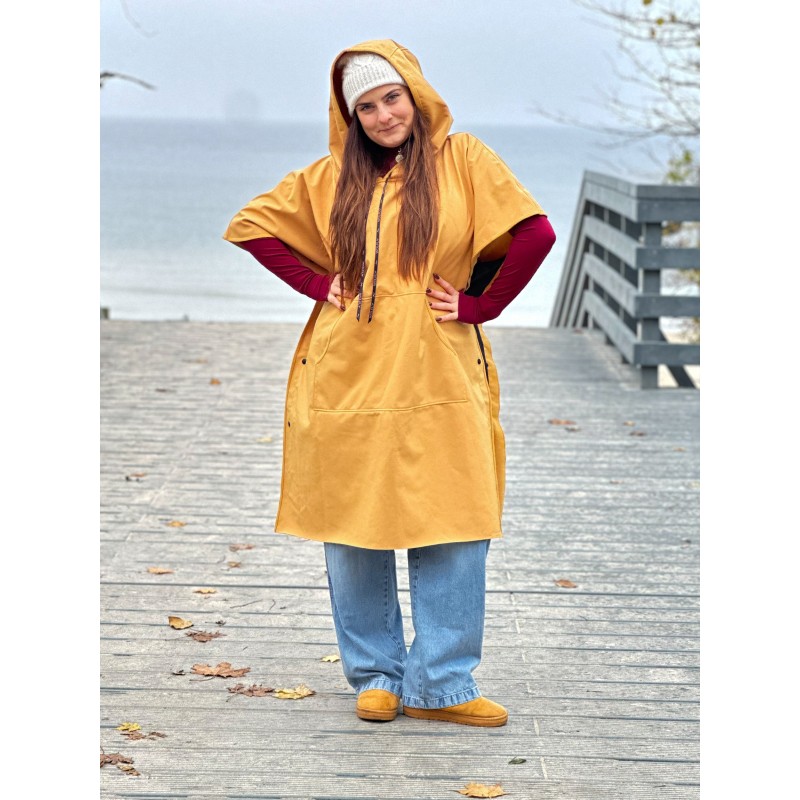 Wolfly Poncho ochronne do morsowania przeciwdeszczowe musztardowe - 8