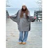 Wolfly Poncho bluza z kapturem do morsowania przeciwdeszczowe Jasny szary melanż - 4