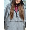 Wolfly Poncho bluza z kapturem do morsowania przeciwdeszczowe Jasny szary melanż - 7