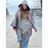 Wolfly Poncho bluza z kapturem do morsowania przeciwdeszczowe Ciemny szary melanż - 6