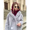 Wolfly Damski gruby Kaptur balaclava z wełny merino bordowy - 3