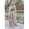 wolfly damskie eleganckie body basic bokserka zapinane w kroku mocha mouse połysk - 6