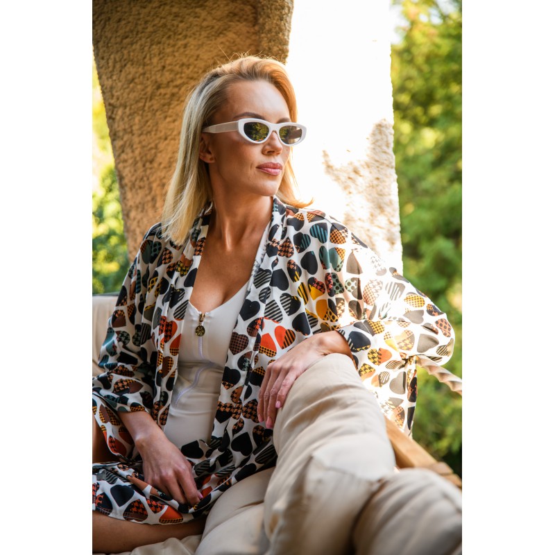 Kimono długie / serca - 2