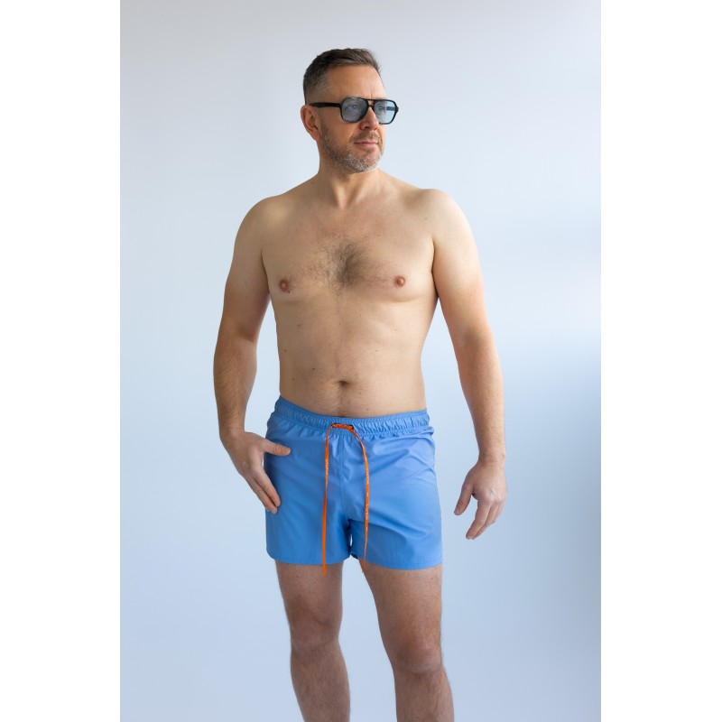 Wolfly męskie szorty plażowe krótkie spodenki kąpielowe na lato baby blue - 3