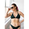 Wolfly damski strój kąpielowy góra bikini wiązana ciemny zielony - 7
