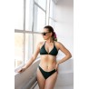 Wolfly damski strój kąpielowy dół figi bikini majtki tanga ciemny zielony - 4