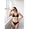 Wolfly damski strój kąpielowy dół figi bikini majtki tanga ciemny zielony - 6