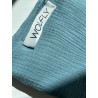 Wolfly RĘCZNIK kąpielowy plażowy DUŻY muslin cienkii bawełniany Niebieski - 1