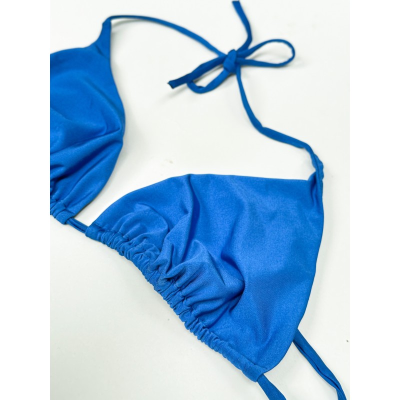Wolfly damski strój kąpielowy góra od bikini wiązana niebieski - 2