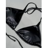 Wolfly damski strój kąpielowy góra bikini wiązana srebrny - 3