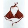 Wolfly damski strój kąpielowy góra bikini wiązana terracotta rudy - 1