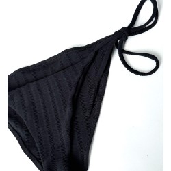 Wolfly damski strój kąpielowy dół od bikini czarny karbowany - 2