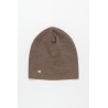 Wolfly damska czapka na jesień bezszwowa cienka z wełny merino mocha mouse - 3