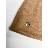 Wolfly damska czapka bezszwowa cienka jesnienna z wełny merino karmelowa - 4