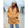 Wolfly damskie poncho do morsowanie bluza z kapturem regulowane przeciwdeszczowe musztardowe - 2