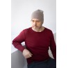 Wolfly meska czapka z wełny merino bezszwowa cienka beżowa - 2