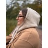 Wolfly Damski Kaptur balaclava z wełny merino jasny beż - 5