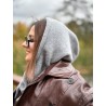 Wolfly damski kaptur balaclava z wełny merino jasny szary - 7