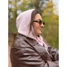 Wolfly damski kaptur balaclava z wełny merino różowy - 3