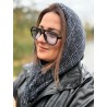 Wolfly damski kaptur komin balaclava z wełny merino granat - 4