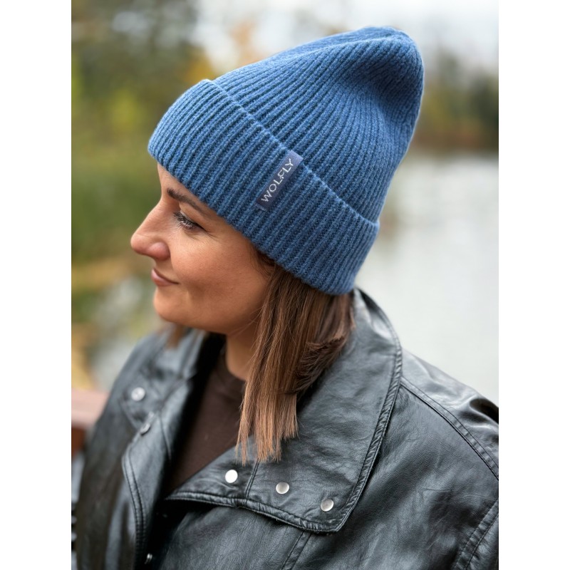 Wolfly damska czapka wełny merino pomarańczowa - 2