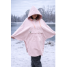 Wolfly damskie poncho do morsowanie bluza z kapturem regulowane przeciwdeszczowe jasny róż - 3