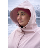 Wolfly damskie poncho do morsowanie bluza z kapturem regulowane przeciwdeszczowe jasny róż - 4