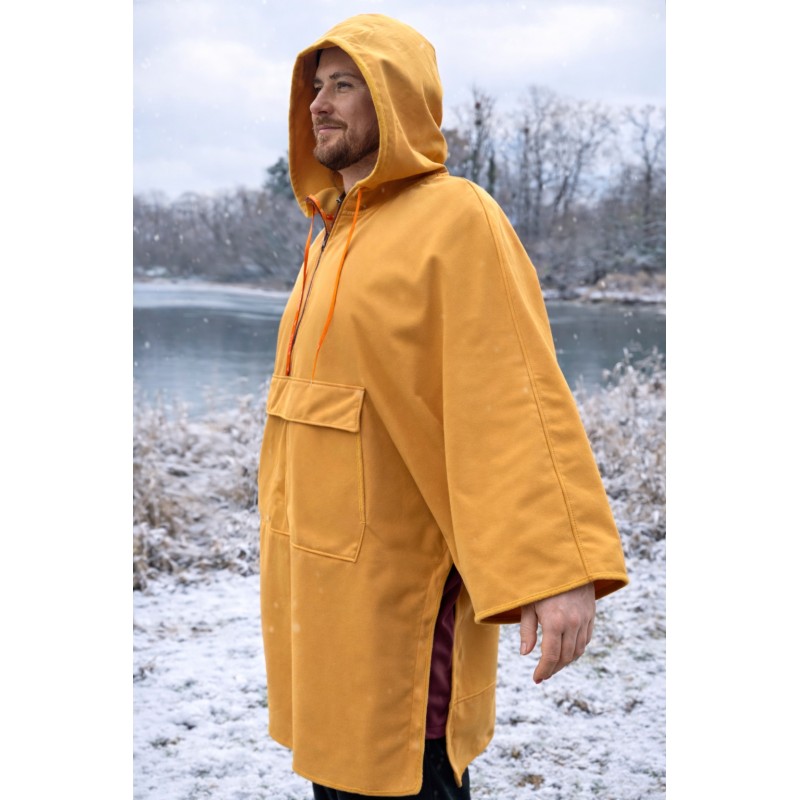 Wolfly męskie poncho do morsowania bluza dla morsa z kapturem przeciwdeszczowa niebieska - 3