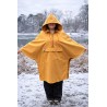 Wolfly damskie poncho do morsowanie bluza z kapturem regulowane przeciwdeszczowe musztardowe - 8