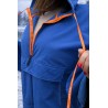 Wolfly damskie poncho do morsowania bluza z kapturem na napy przeciwdeszczowe niebieskie - 3