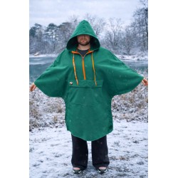 Wolfly męskie poncho do morsowania bluza dla morsa z kapturem przeciwdeszczowa zielona - 1