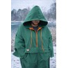Wolfly męskie poncho do morsowania bluza dla morsa z kapturem przeciwdeszczowa zielona - 4